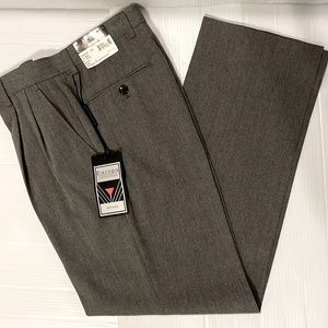 NWT Europa Collection Dress Pants Boys Pleated Front Slate Gray size 12 Reg